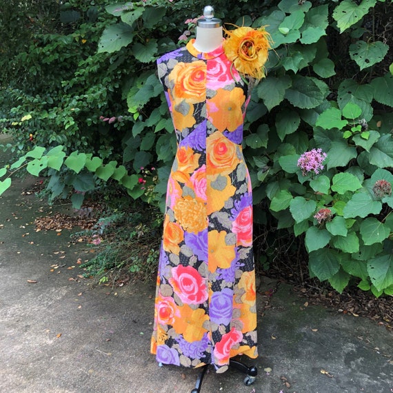 GORGEOUS 60's FLORAL Dress/60’s Flower Power Dres… - image 2