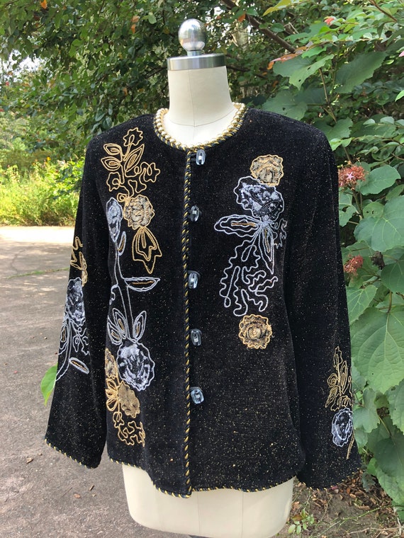 80's DRESSY JACKET/80’s Embroidered Jacket/80’s S… - image 10