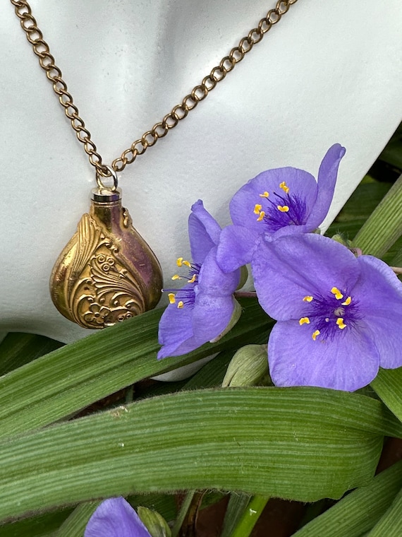 RARE 60's MIRIAM HASKELL Perfume Bottle Necklace/miriam Haskell