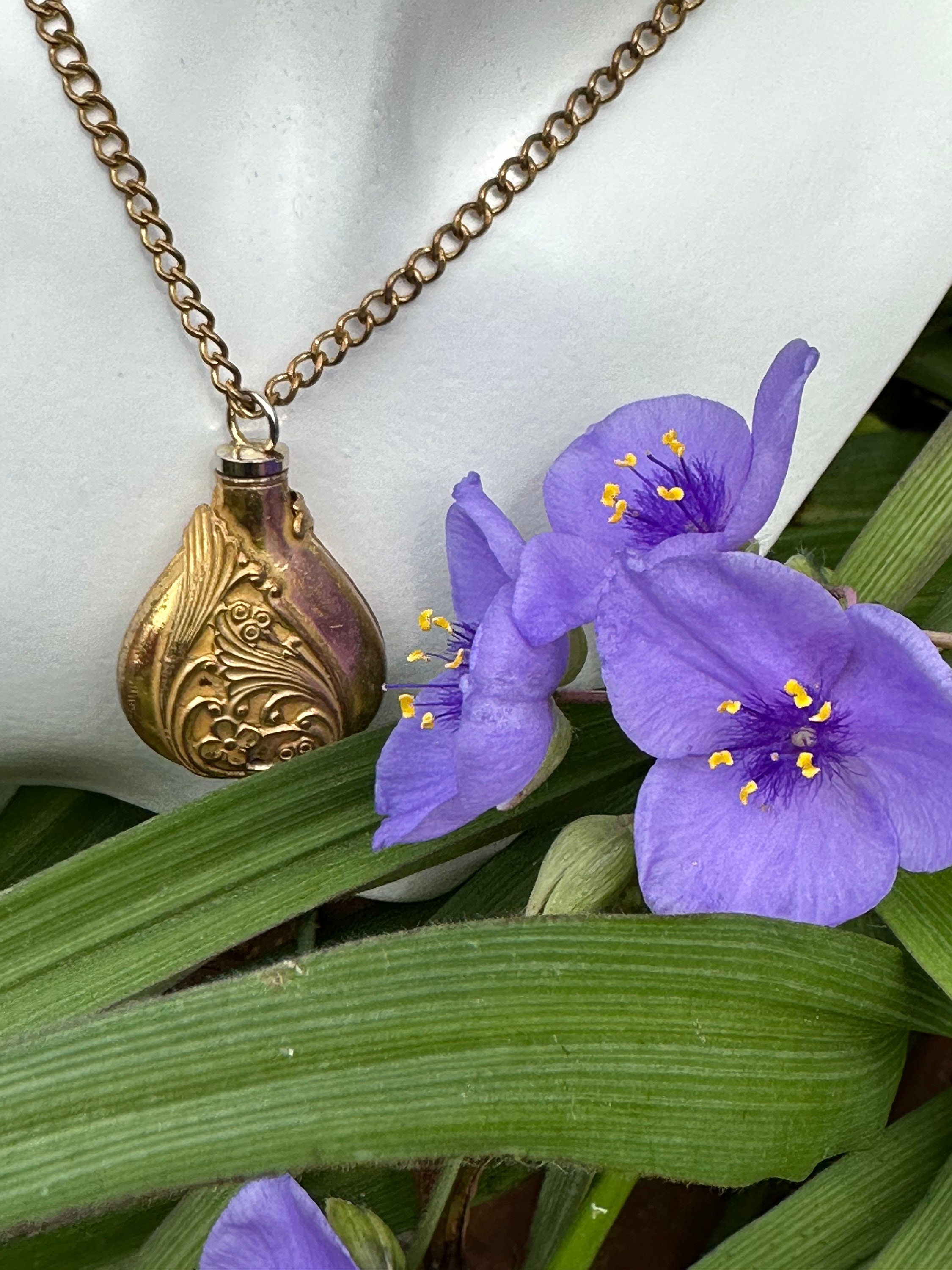 Miriam Haskell クリアガラス ネックレス　ラリエット RARE 60's MIRIAM HASKELL Perfume Bottle Necklace/miriam Haskell