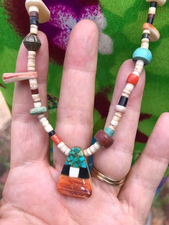 RARE 60's FETISH ZUNI Necklace/Native American Ne… - image 1