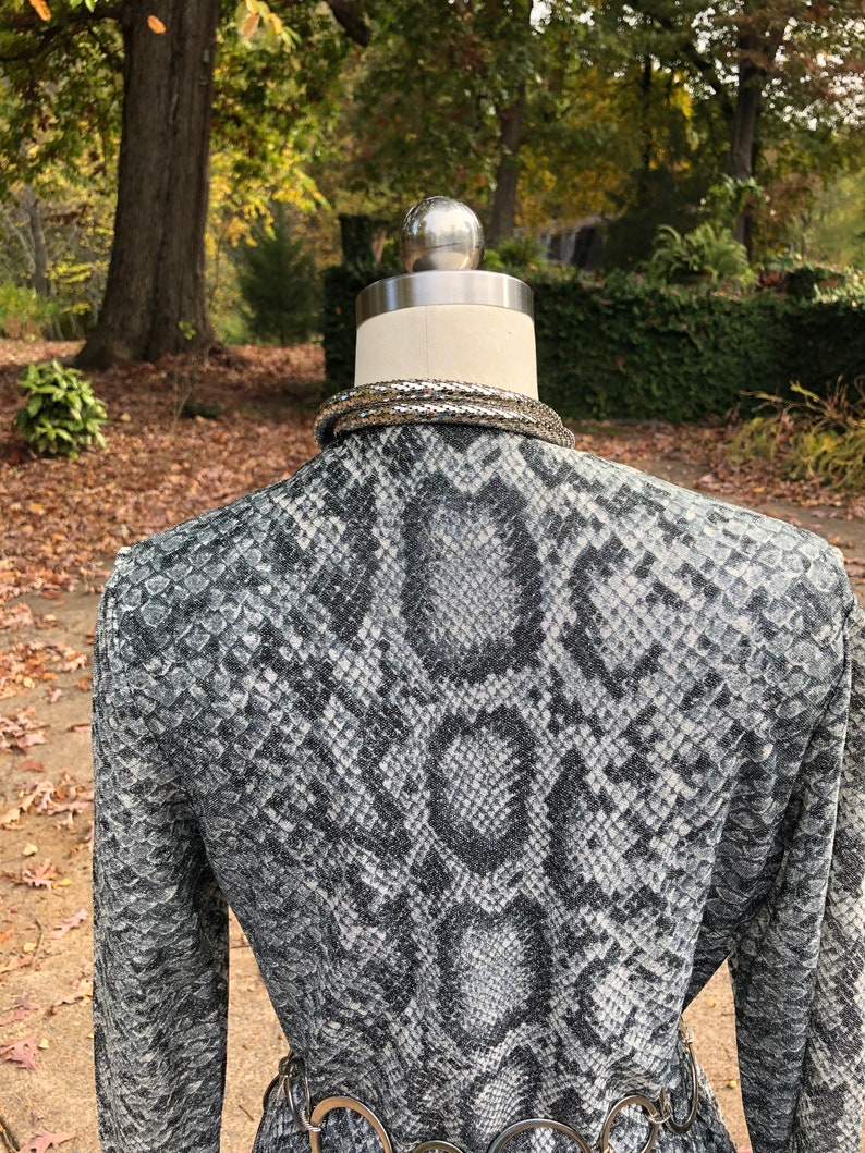 RARE 70's VICTORIA ROYAL Gown/snake Print Gown/lurex - Etsy