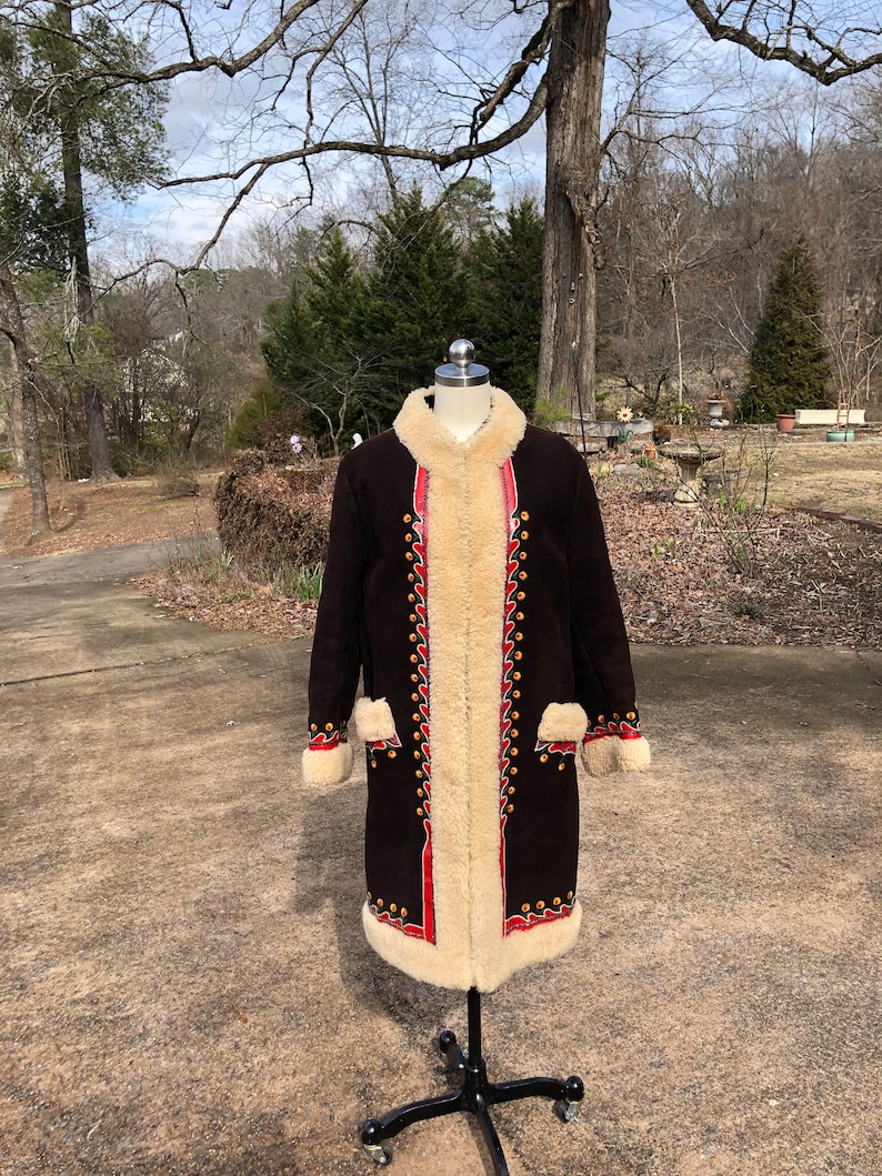 RARE 70's PENNY LANE Coat/Real Shearling Coats/Sherpa Coats/Embroidered Coats/Vintage Penny Lane/Almost Famous Coats/Near Mint Condition image 2