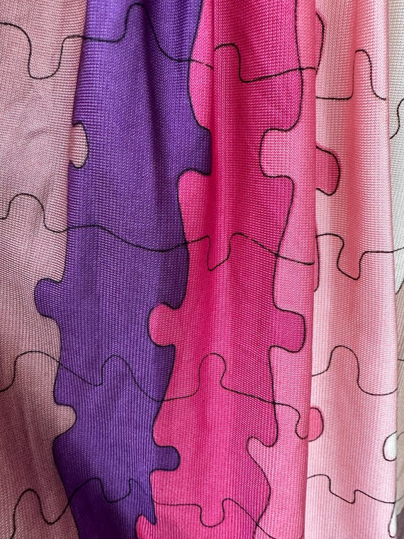 CUTE 70's MOD PUZZLE Dress/70’s Dress/Vintage Dre… - image 8