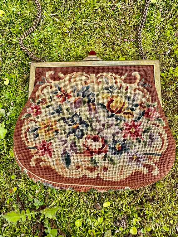 RARE Austrian PETIT POINT Purses/Petit Point Purs… - image 4