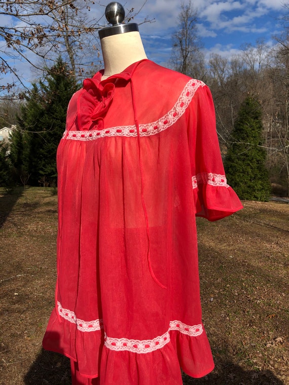 50's VALENTINE PAJAMAS/Vintage Red Pajamas/Sexy Sh