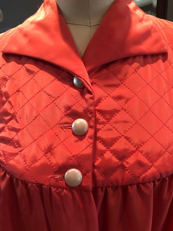 GORGEOUS 40’s Quilted Detail Robe/Vintage 40’s Co… - image 6