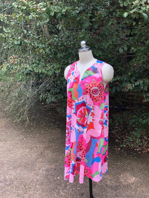 RARE 70's PSYCHEDELIC Dress/Psychedelic Lingerie/… - image 10