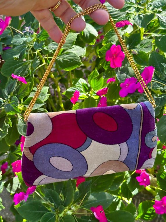 GORGEOUS 60's EMILIO PUCCI Handbag/pucci Velvet Purse/pucci