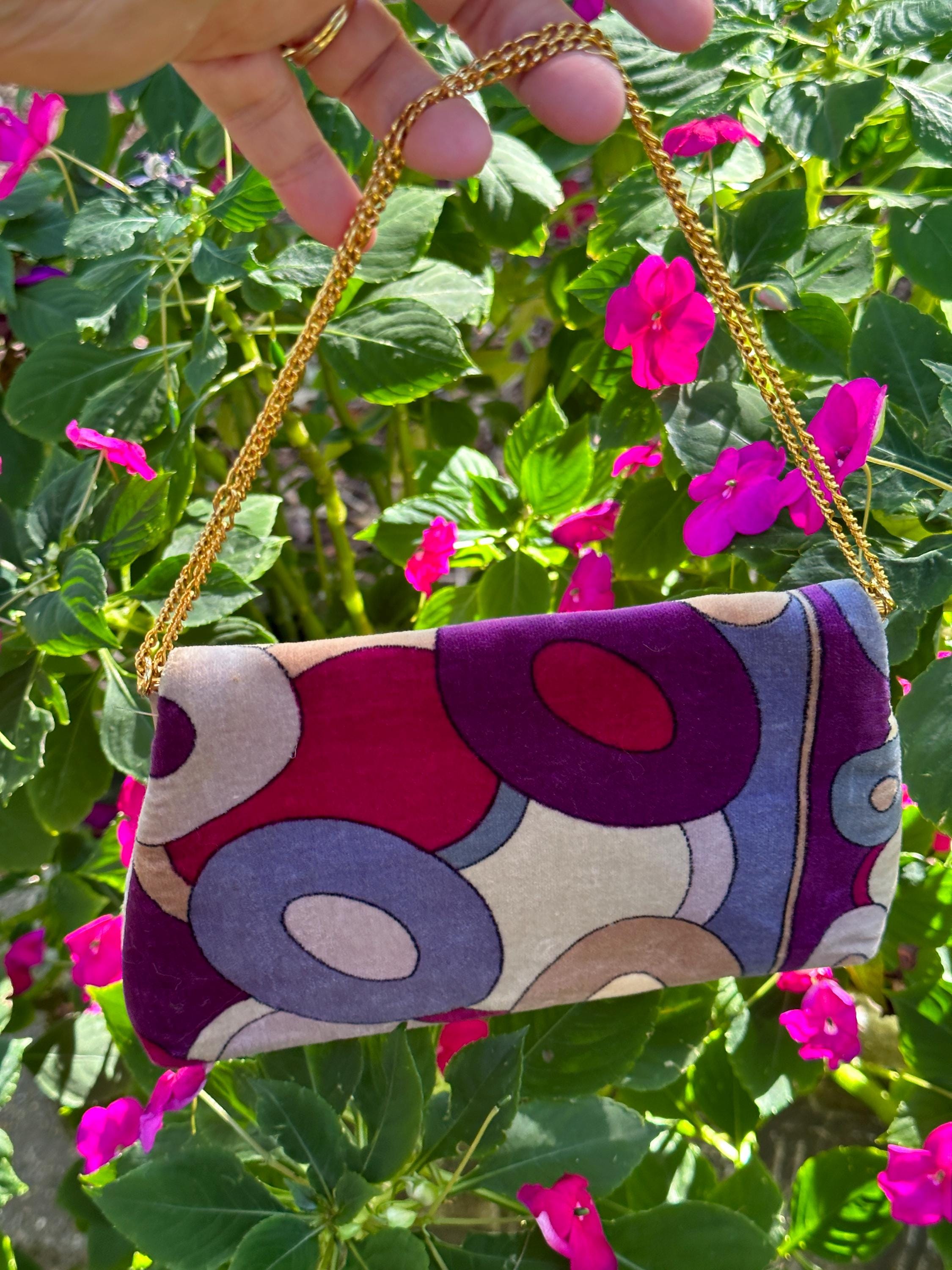 GORGEOUS 60's EMILIO PUCCI Handbag/pucci Velvet Purse/pucci