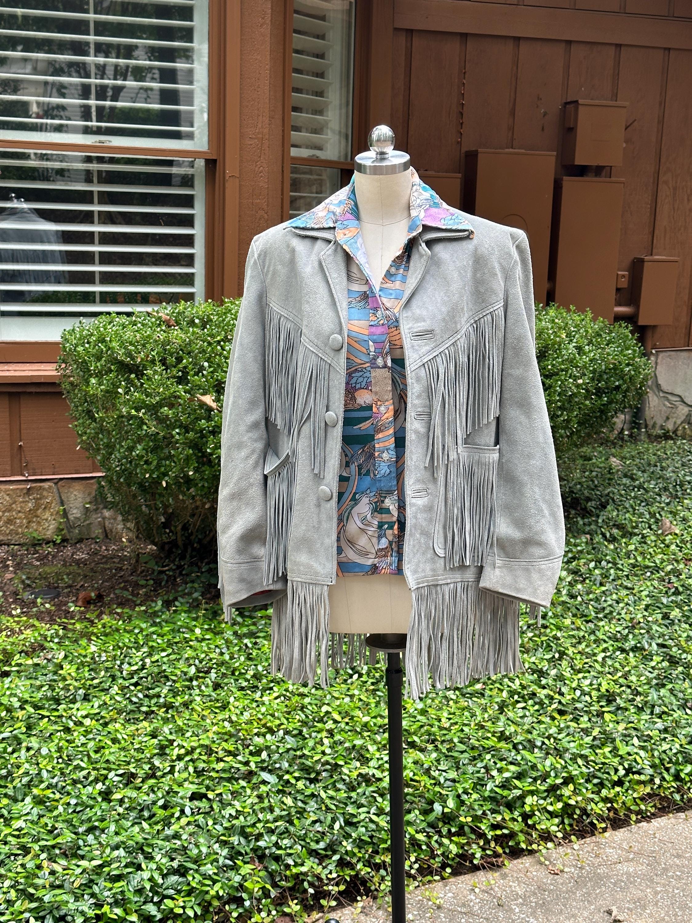 Western Fringe Jackets/70's Suede Jackets/70's Fringe Jacket/80's