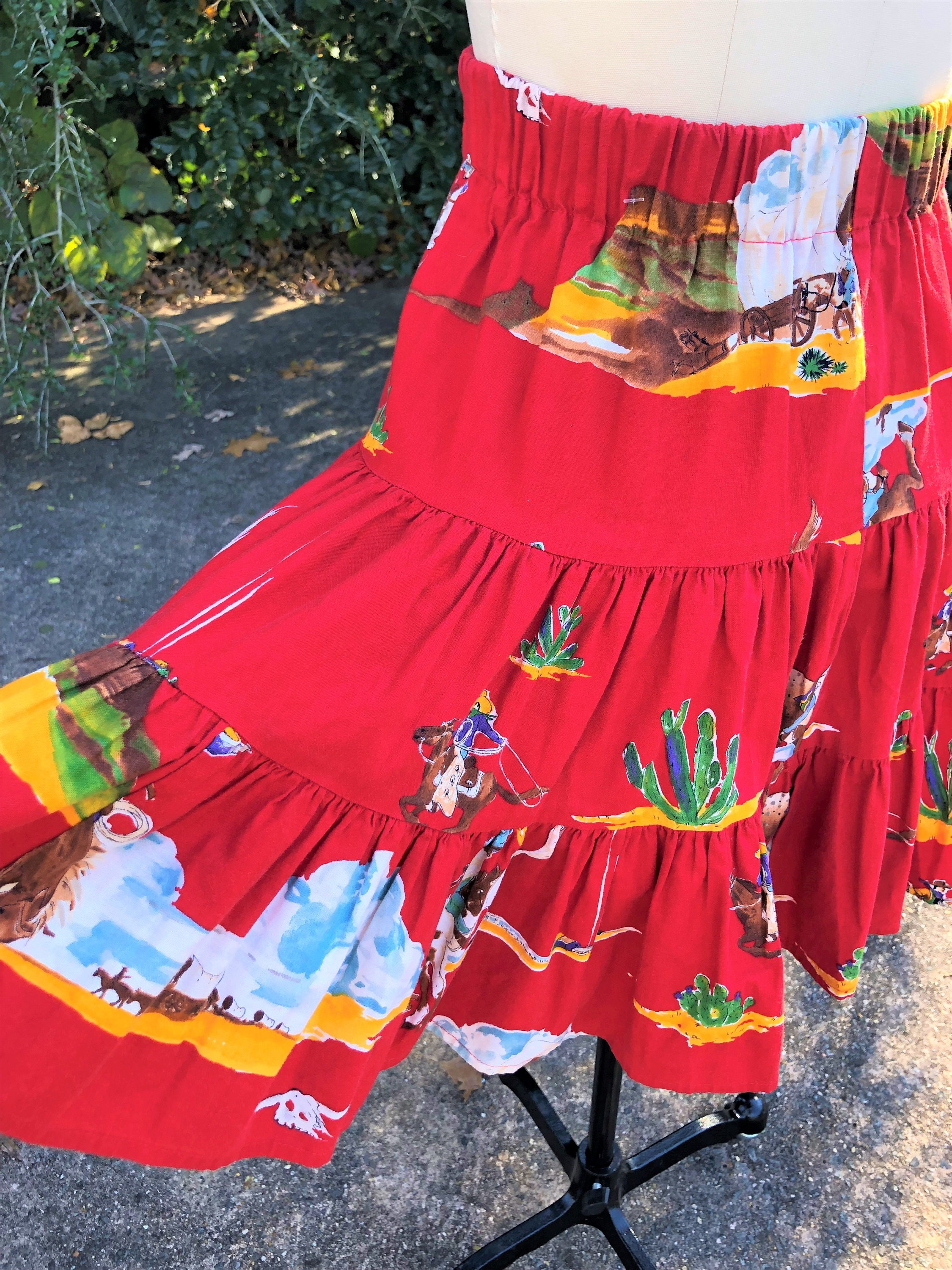 RARE 80's Short WESTERN Skirt With Bolo Tie/80's Rodeo Skirt RARE 80's Short WESTERN Skirt With Bolo Tie/80's Rodeo Skirt
