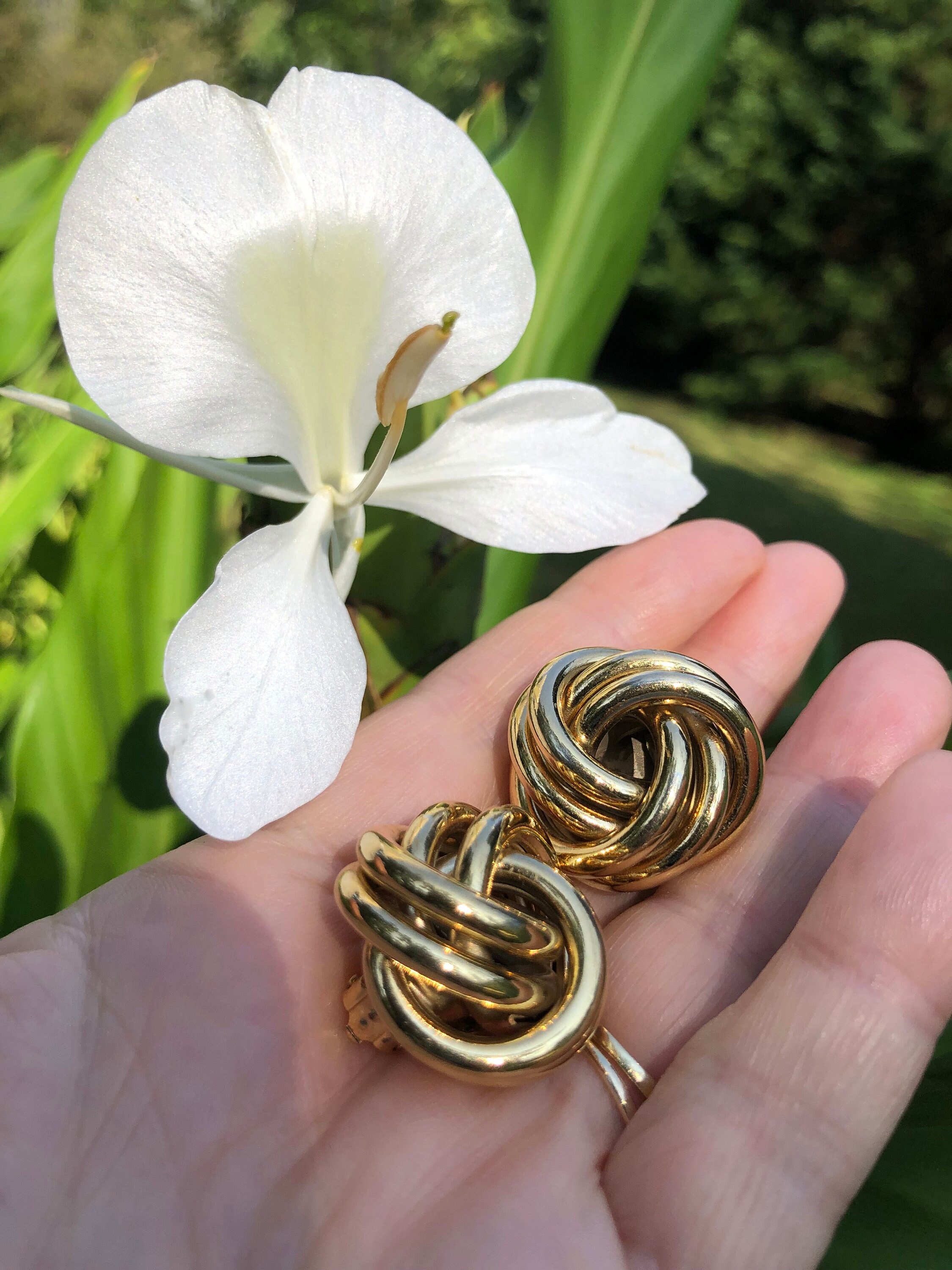 80's GIVENCHY Love Knot Earrings/givenchy Jewelry/signed