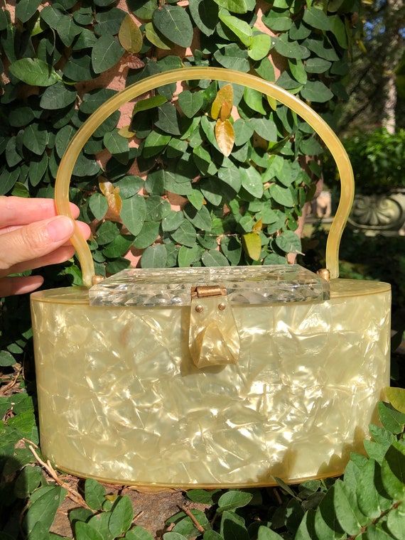 YELLOW LUCITE Handbag/Lucite Handbags/Lucite Purs… - image 5