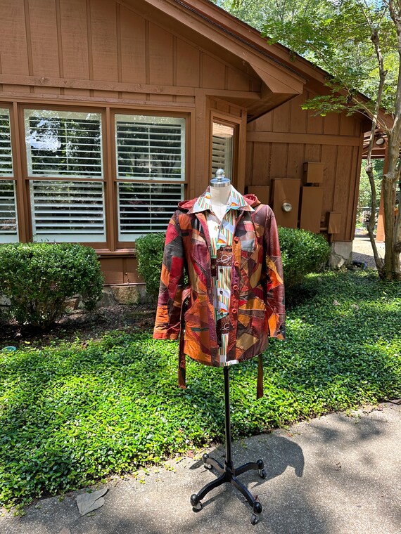 AWESOME 70's LEATHER PATCHWORK Jacket Extra Small… - image 7