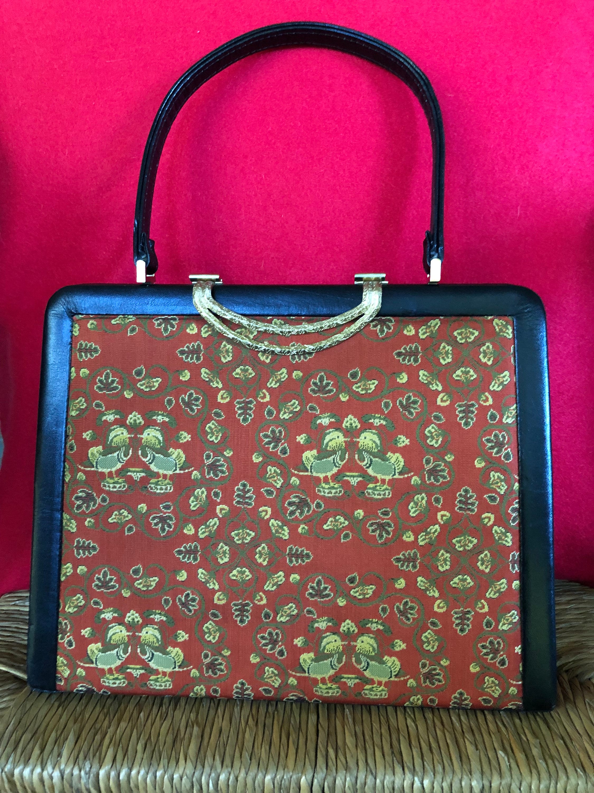 Japanese Handbags/Tatsumura Handbags/Silk Handbags/60's Etsy