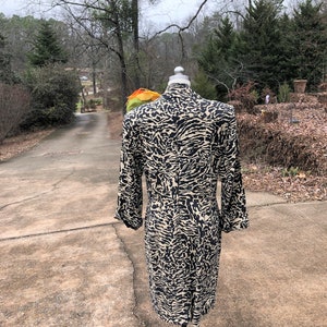 RARE YVES SAINT Laurent 80's Dress/Rive Gauche Coat/Designer Animal Print Coat/Animal Print Dress/Yves Saint Laurent/Mint Condition image 3