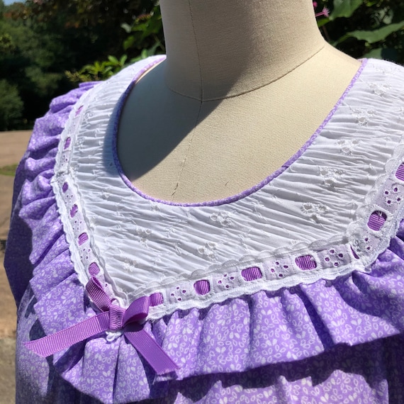 Rare 70's COTTAGE CORE Maxi/70’s Purple Maxi Dres… - image 9