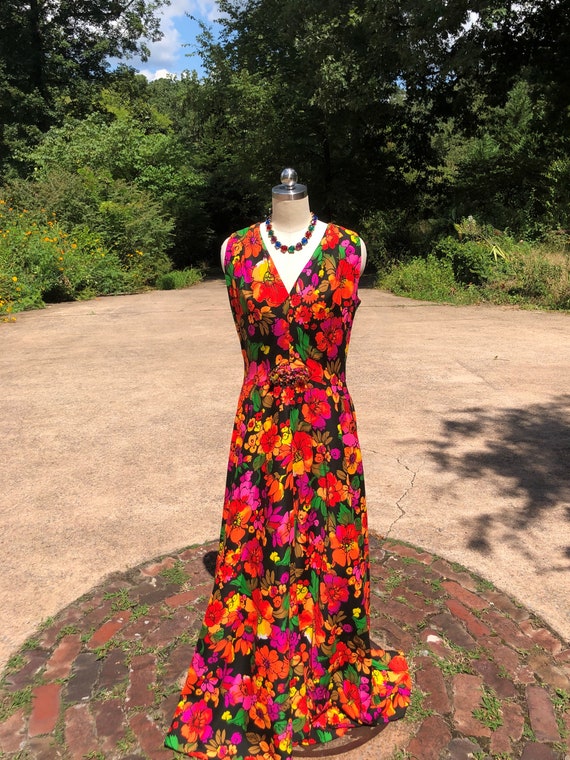 GORGEOUS 70's FLORAL Maxi/70’s Floral Maxi/Flower… - image 10