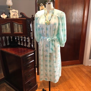 80's MINT Green Dress/80s Peasant Dress/Vintage Green Peasant Dress/Vintage Midi Dress/80s Midi Dress/Vintage Green Dress/MINT Condition image 2