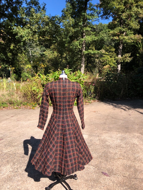 RARE 50's ANNE FOGARTY Dress/Plaid Dresses/50's D… - image 2