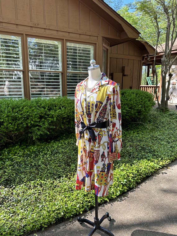 RARE EDUARDO Dress/60's Mod Print Dress/60's Dresses/Pucci Inspired Dress/60's Loungewear/Eduardo/60's Clothing/Signed Dress/Mint Condition