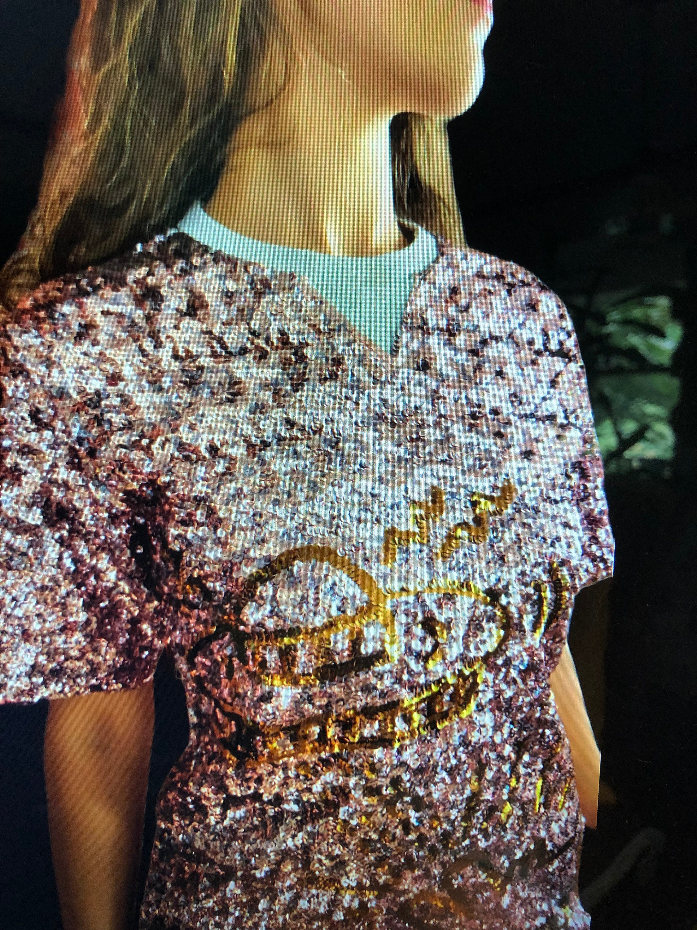 coach sequin dress High Neck Sequin Dress