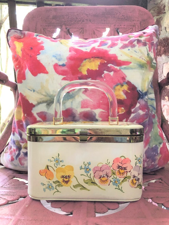 PANSY Box Handbag/Box Purses/Box Handbags/Floral P