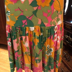 RARE 60's RESORT to RIVIERA Dress/Vintage Riviera Robes Dress/Vintage Flounce Skirt Dress/60’s Dress/60’s Flower Power Dress/Mint Condition image 5