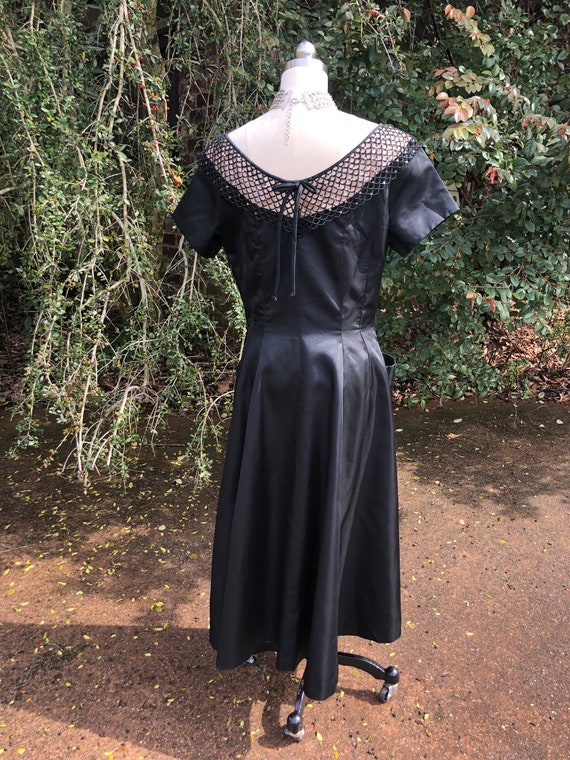 GORGEOUS 40's BLACK Size Medium Dress/40's Dresse… - image 10