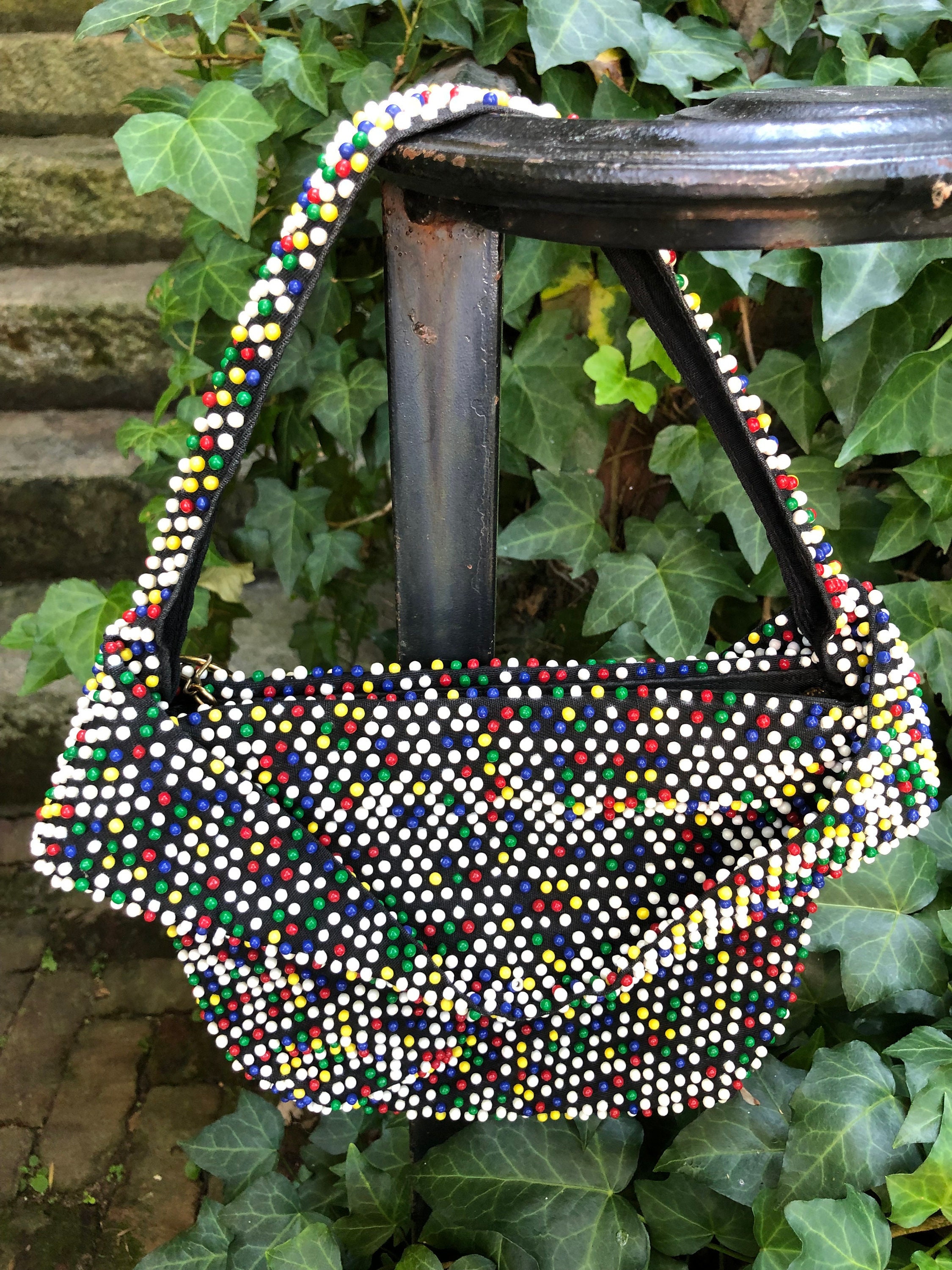 Caviar Beaded Clutch Handbag