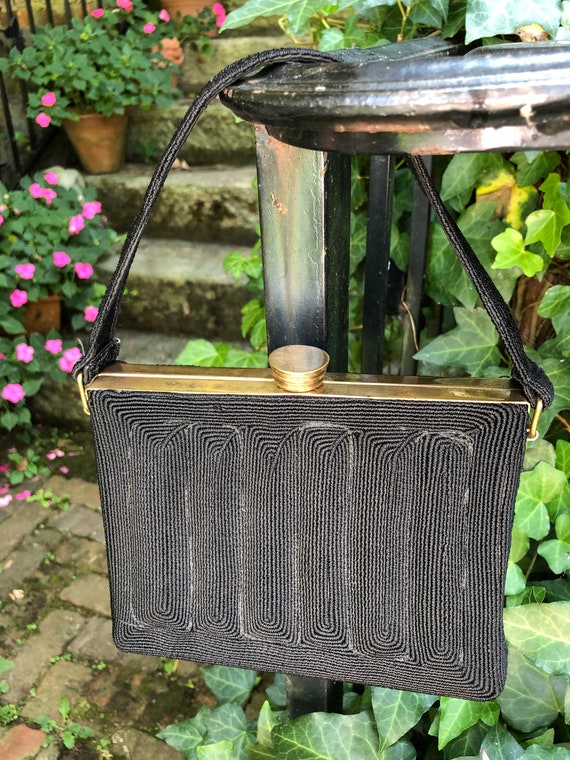 PRETTY 40's Corded Purses/Black Corde Purses/40's… - image 8