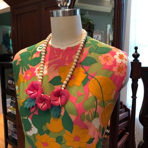 RARE 60's RESORT to RIVIERA Dress/Vintage Riviera Robes Dress/Vintage Flounce Skirt Dress/60’s Dress/60’s Flower Power Dress/Mint Condition image 1
