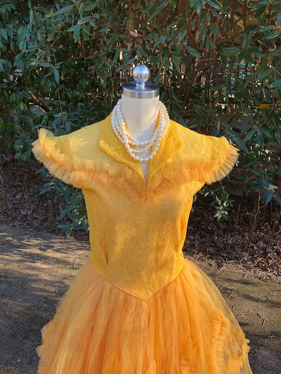 50's Prom Gowns/50's Prom Dress/50's Tulle Prom/Tu
