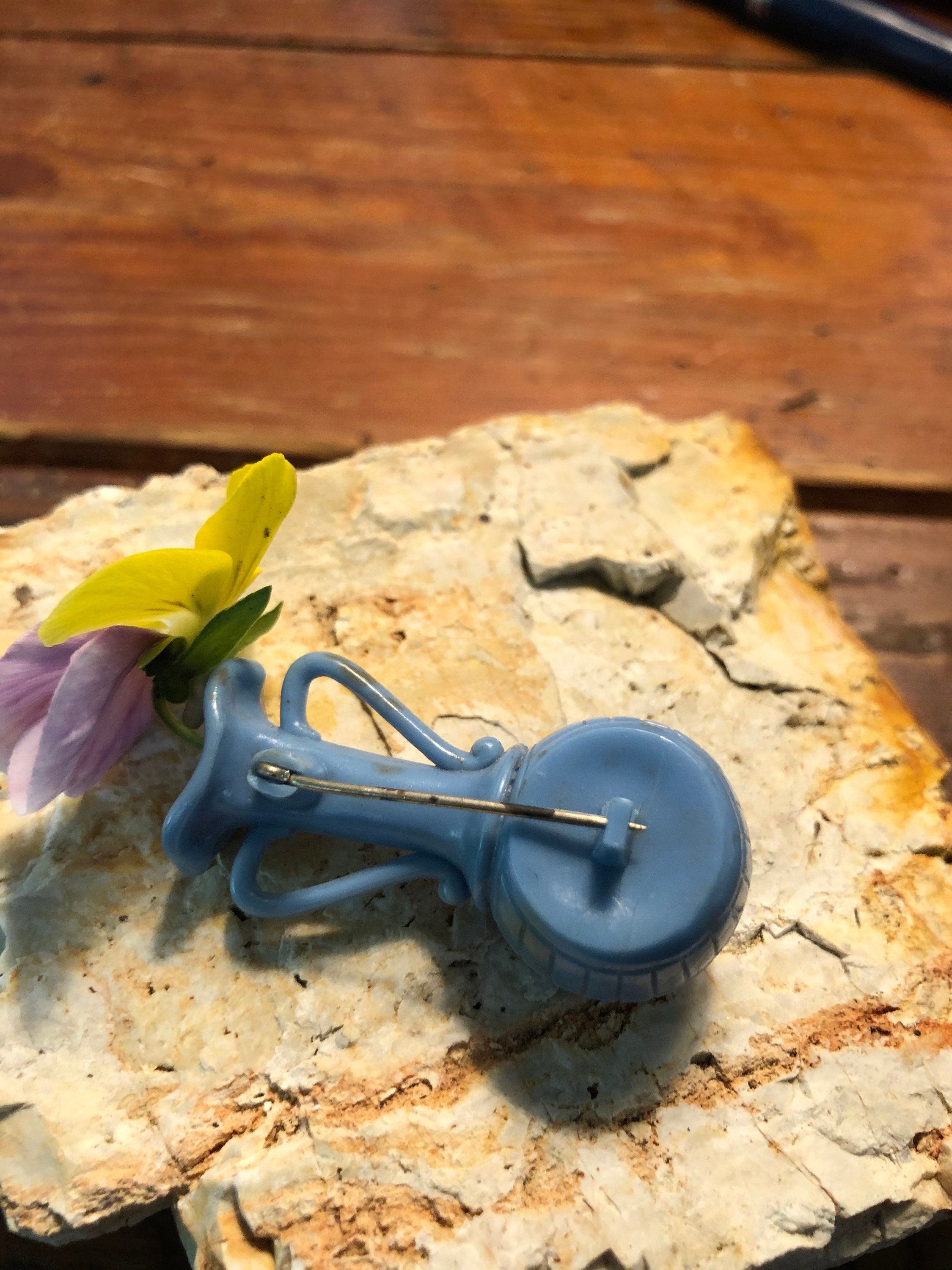 RARE Antique Flower Holder Brooch/posy Holder/hand Painted Etsy UK