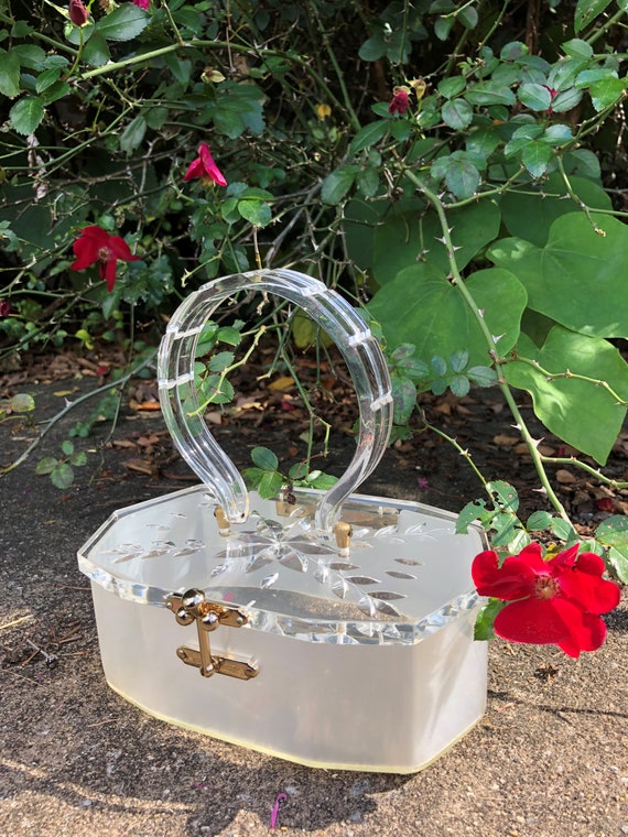 GORGEOUS LUCITE Charles Kahn Handbag/Lucite Purses
