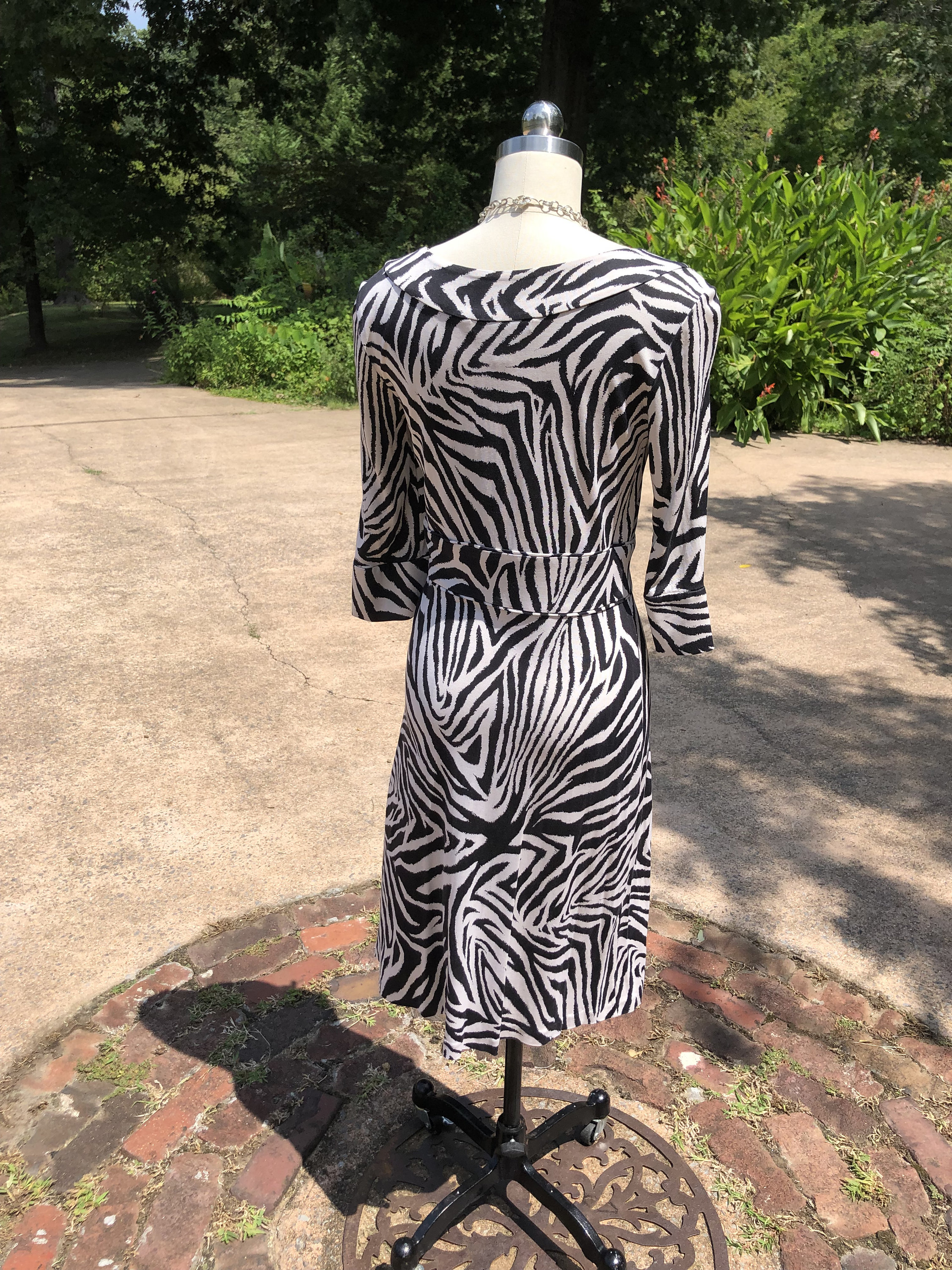 DIANE Von FURSTENBERG ZEBRA Wrap Dress/90's Diane Von Furstenberg
