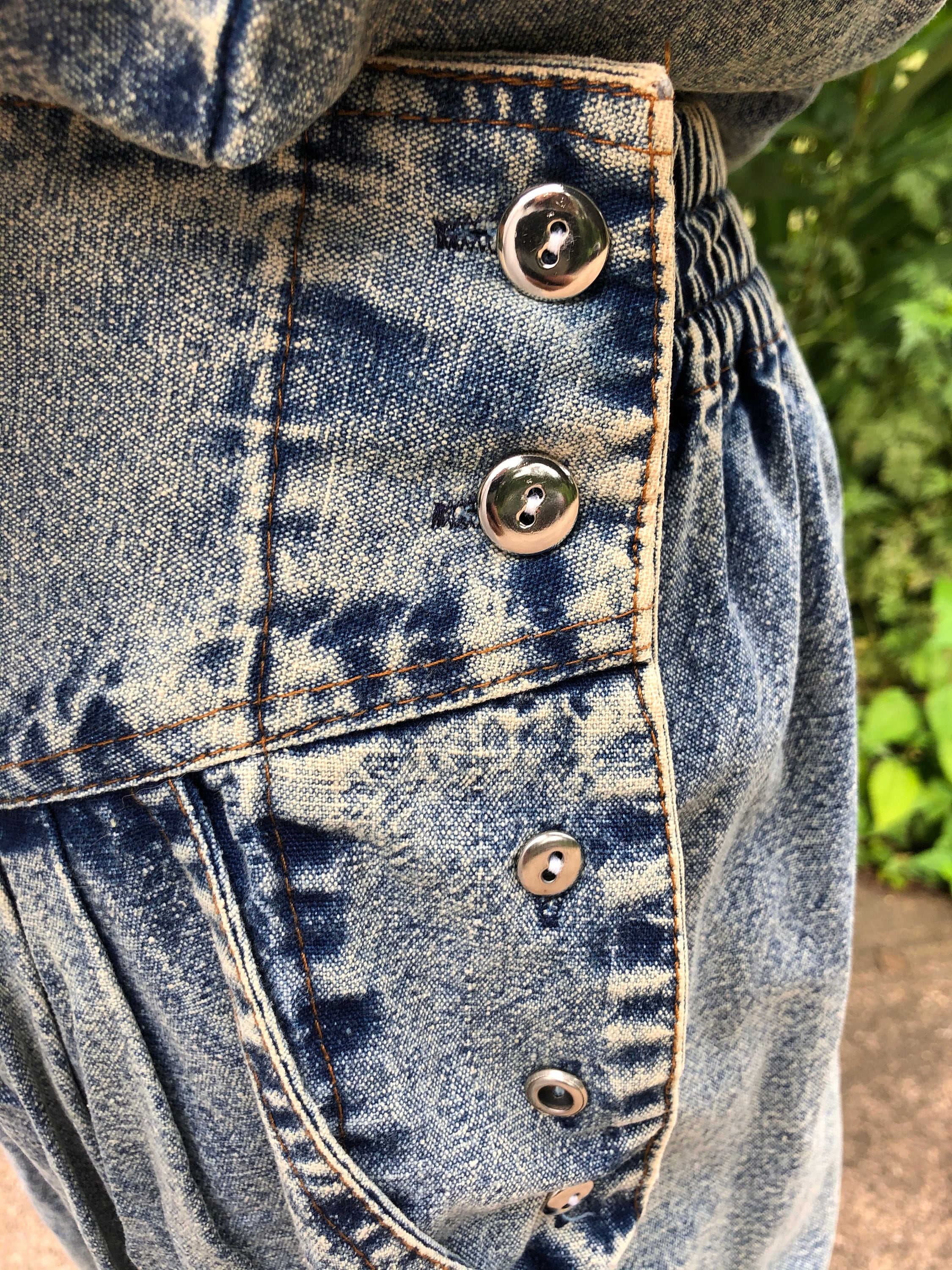 RARE 80's DENIM Short Set/stone Wash Denim/vintage Denim