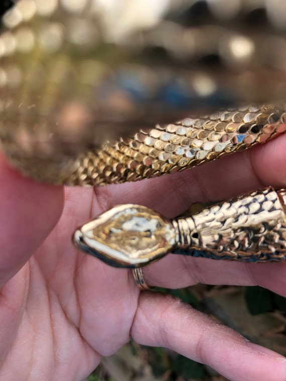 SNAKE BRACELET Whiting and Davis/60’s Snake Bangl… - image 7