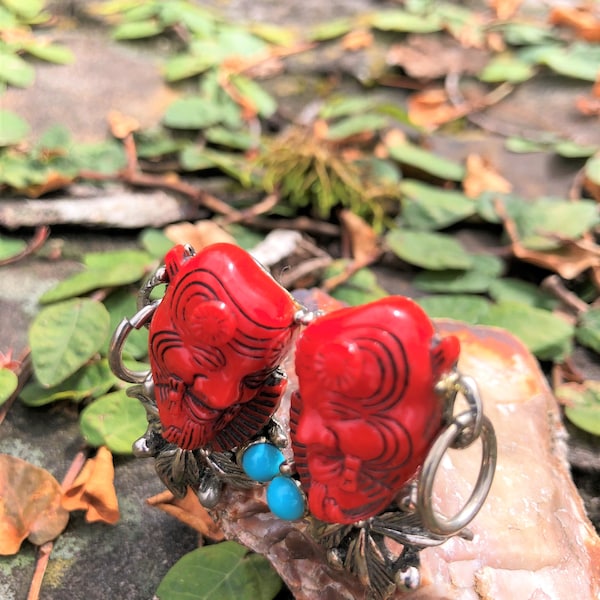 50's RARE SELRO SELINI Signed Red Devil Earrings/Selro Selini/50's Jewelry/50's Earrings/Designer Jewelry/Collectible Jewelry/Mint Condition