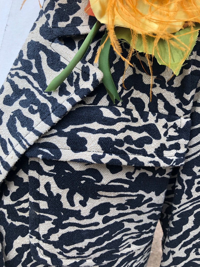 RARE YVES SAINT Laurent 80's Dress/Rive Gauche Coat/Designer Animal Print Coat/Animal Print Dress/Yves Saint Laurent/Mint Condition image 7