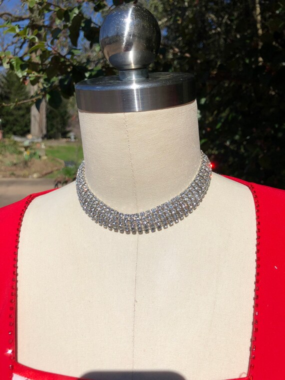 50's RHINESTONE CHOKER/Vintage Chocker/50’s Jewel… - image 6