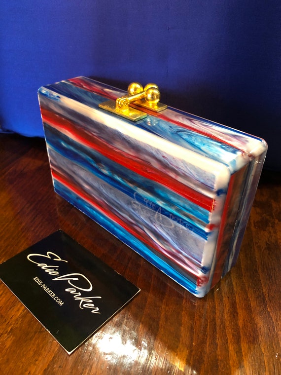 EDIE PARKER Lucite Clutch/Lucite Handbag/Lucite Pu