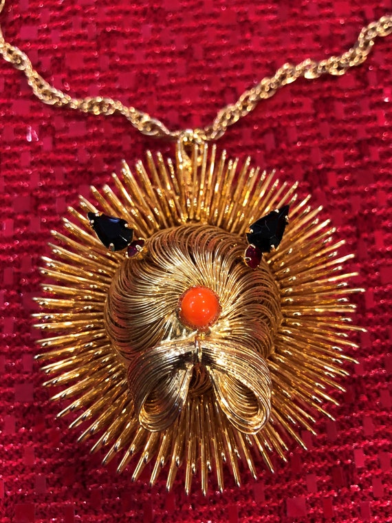 BEAUTIFUL 70's LION NECKLACE/Lion Necklaces/Lion … - image 9