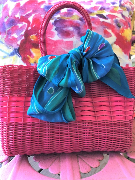 80's PINK WOVEN Plastic Handbag/80s Purses/vintage Woven Purse/beach  Bags/80s Hot Pink Bag/woven Plastic Purse/spring Bags/mint Condition -   Israel