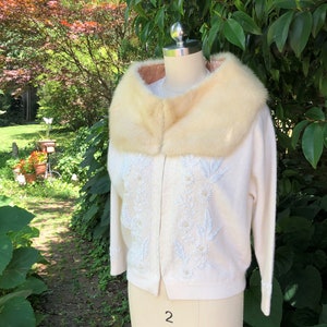 Fur Collars/Mink Fur Collars/Mink Collars/50's Mink Collars/Vintage Fur Collars/Cream Mink/Vintage Mink Collars/MINK/MINT CONDITION