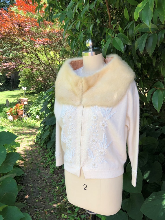 Fur Collars/Mink Fur Collars/Mink Collars/50's Mink Collars/Vintage Fur Collars/Cream Mink/Vintage Mink Collars/MINK/MINT CONDITION