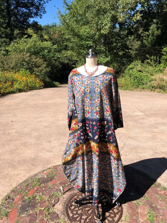 LOVELY 70's XXL FLORAL Dress/70's Dress/Floral Dr… - image 2