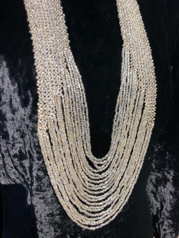 RARE 40's GLASS BEADED Necklace/40's Necklaces/Be… - image 3
