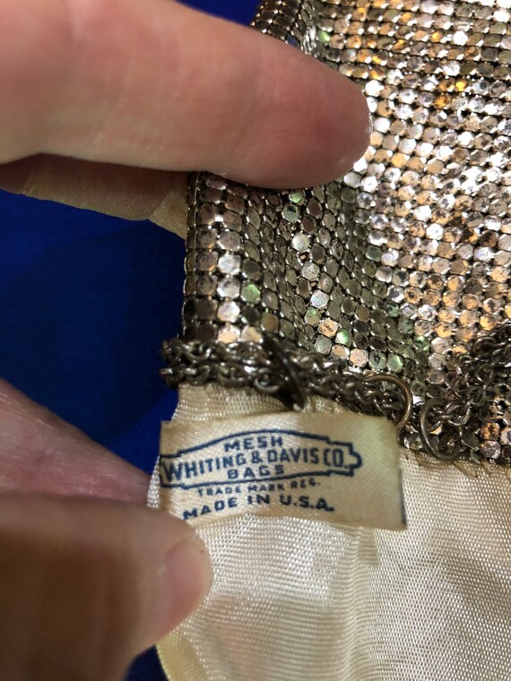 RARE Antique Mesh Chatelaine/Whiting and Davis Me… - image 8